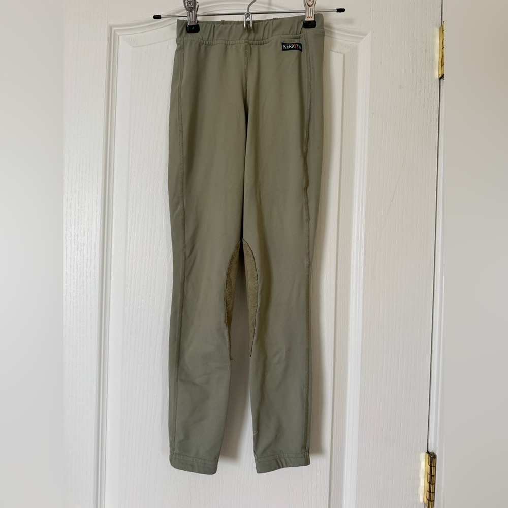 Kerrits Girls Size Medium Khaki/Tan Knee Patch Breeches
